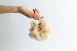 organic cotton shower pouf