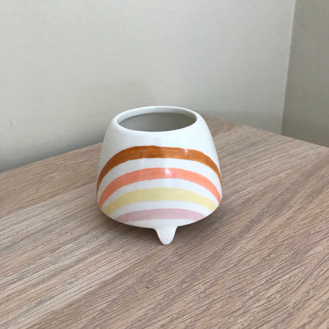 rainbow ceramic pot 1.5”
