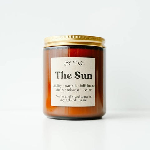 the sun soy candle